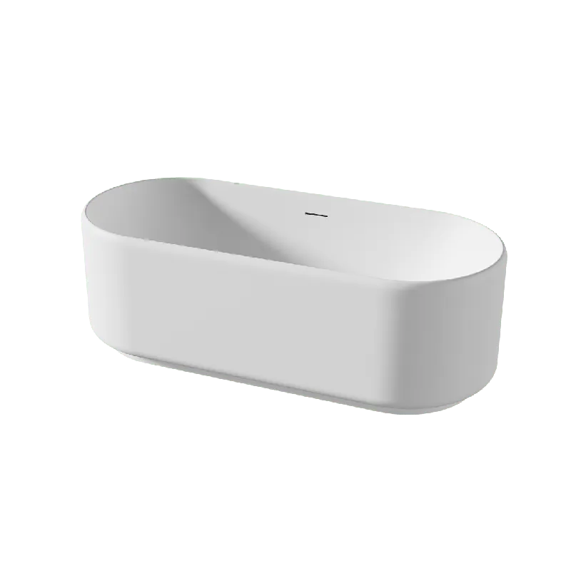 Balmani Scala Soft baignoire ilôt ovale 170 x 70 cm Solid Surface blanc mat