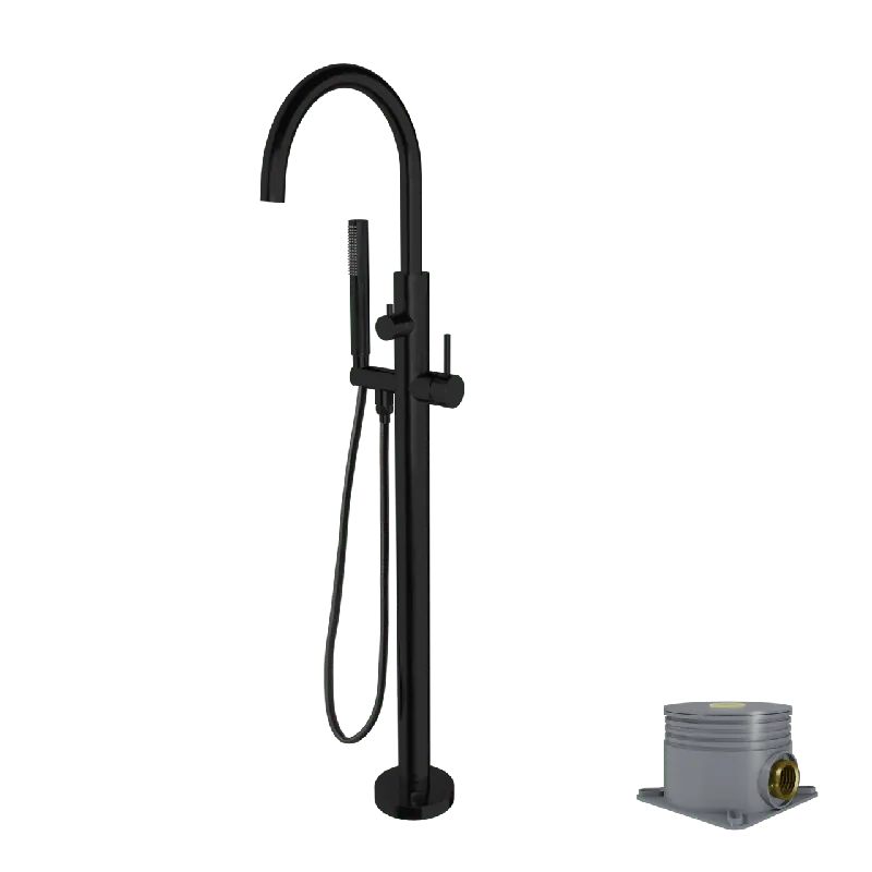 Linie Diversy robinet de bain îlot avec douchette Noir Mat