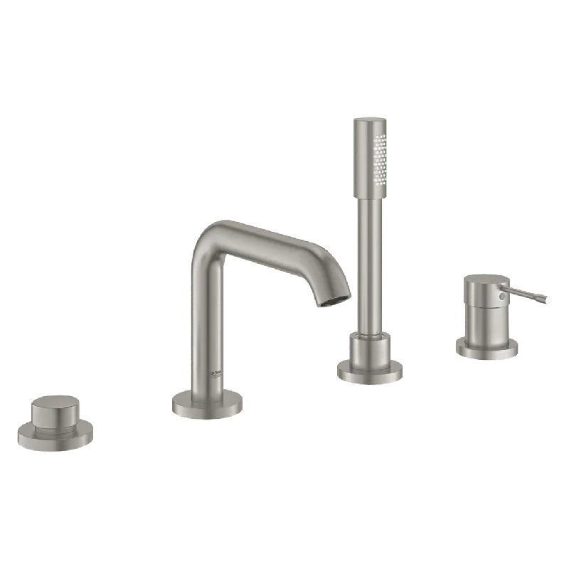 Grohe Essence robinet de bain sur gorge 4 trous avec douchette Supersteel