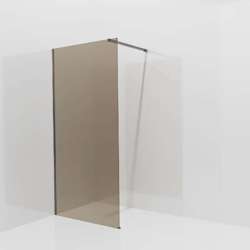 Balmani Modular douche à l‘italienne 100 x 200 cm, Verre bronze, Profil Brushed GunMetal
