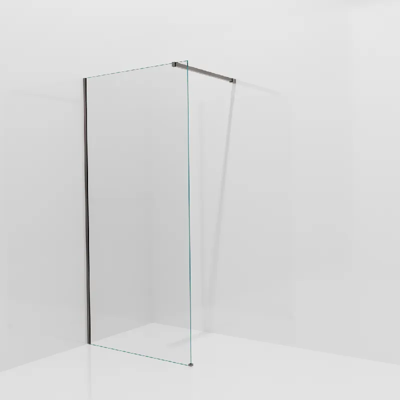 Balmani Modular douche à l‘italienne 100 x 200 cm, Verre extra transparent, avec coating, Profil Brushed GunMetal