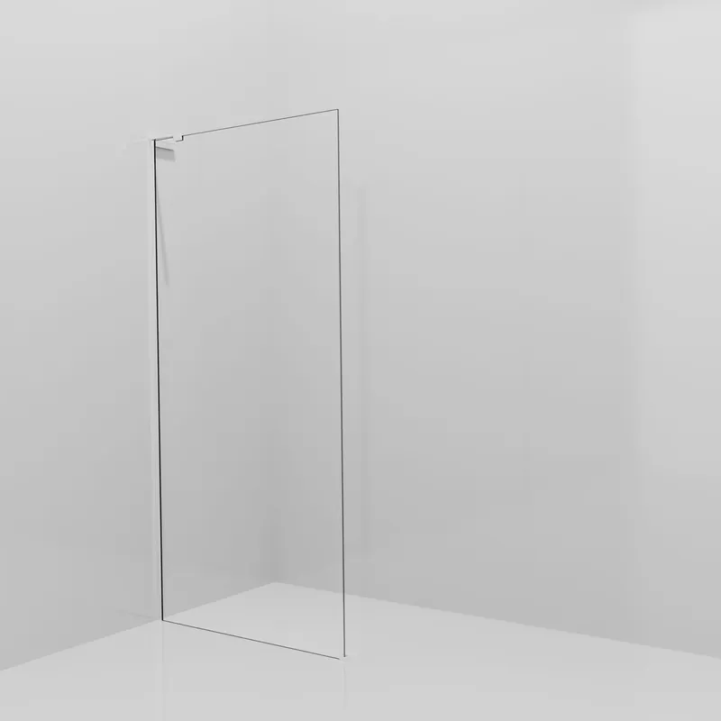 Balmani Modular douche à l‘italienne 100 x 200 cm, Verre extra transparent, avec coating, Profil Chrome brillant avec L-Shape