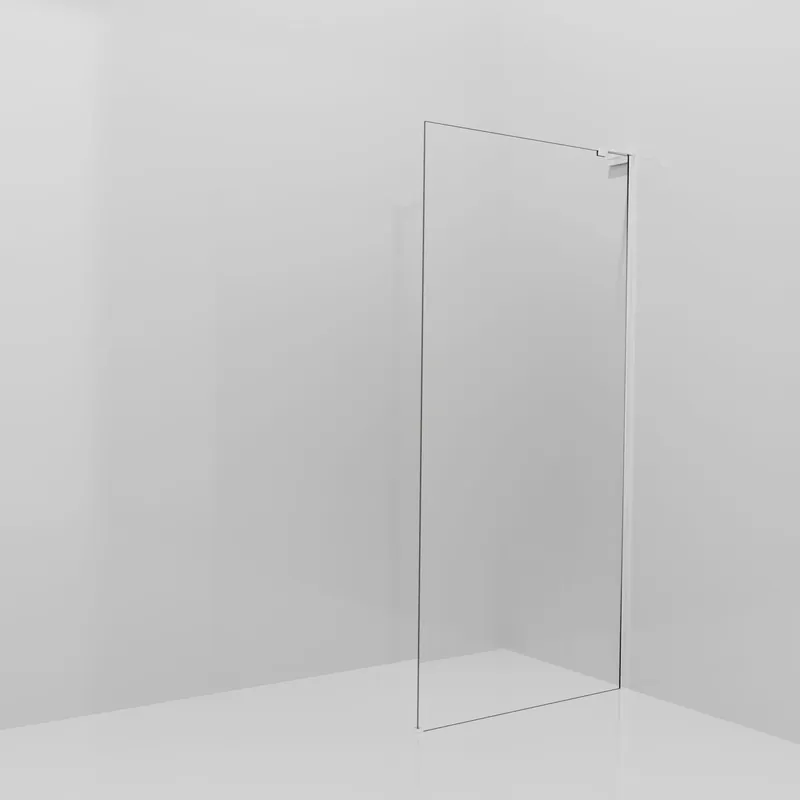 Balmani Modular douche à l‘italienne 100 x 200 cm, Permafrost, avec coating, Profil Chrome brillant avec L-Shape