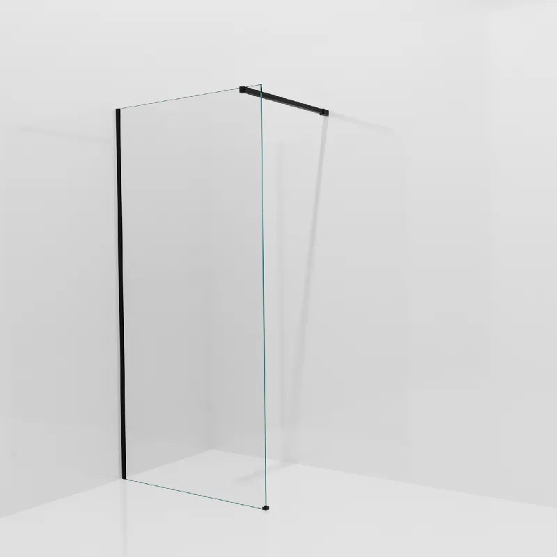Balmani Modular douche à l‘italienne 100 x 200 cm, Verre extra transparent, avec coating, Profil Noir mat