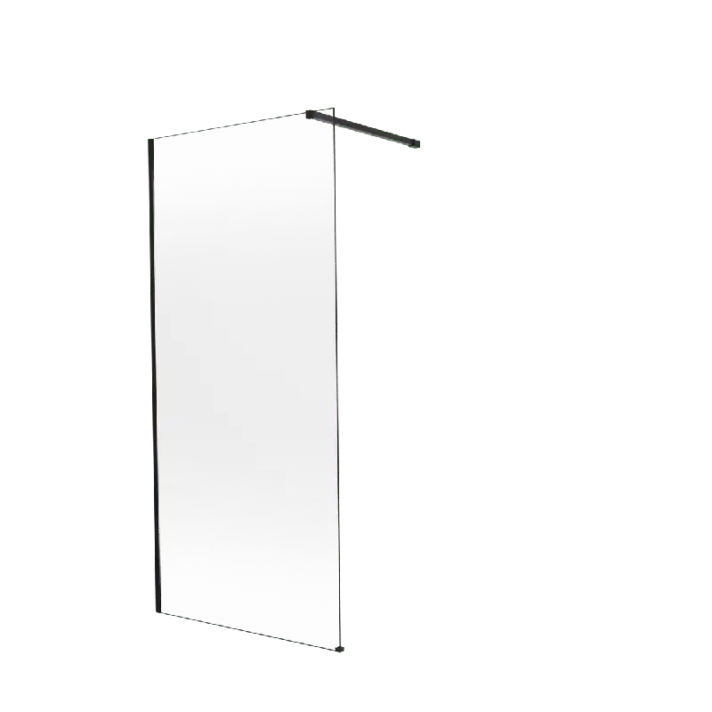 Balmani Modular douche à l‘italienne 100 x 200 cm, Permafrost, avec coating, Profil Noir mat