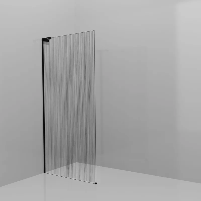 Balmani Modular douche à l‘italienne 100 x 200 cm, Mikado, Profil Noir mat avec L-Shape