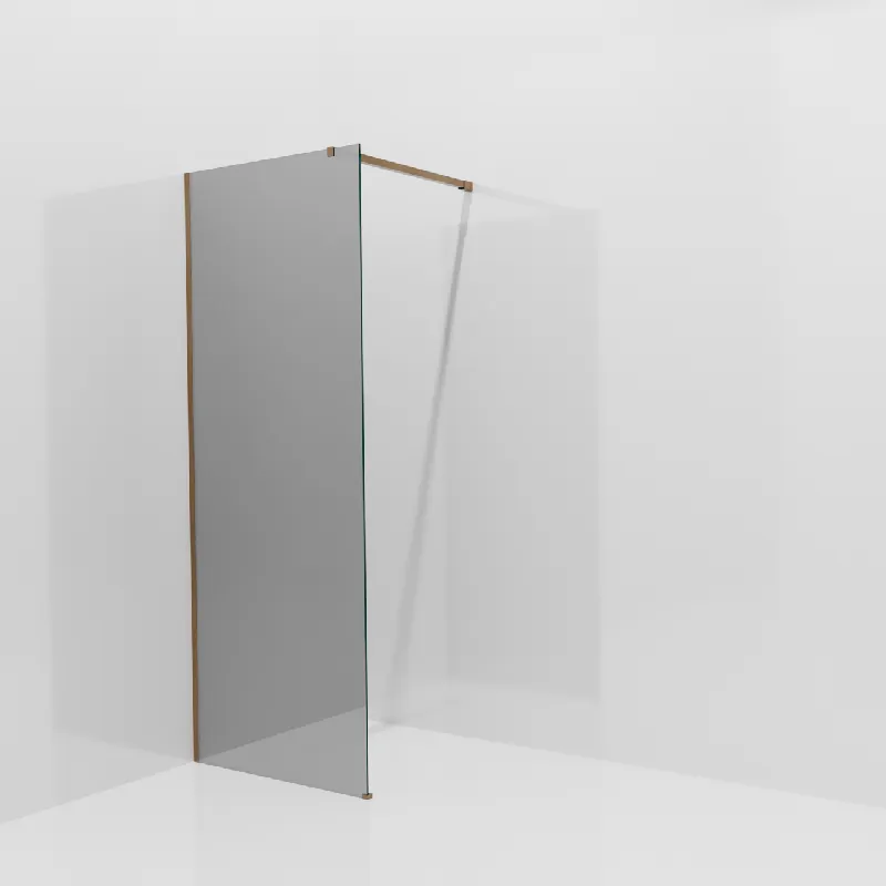 Balmani Modular douche à l‘italienne 80 x 200 cm, Verre miroir reflex, Profil Brushed Rosegold