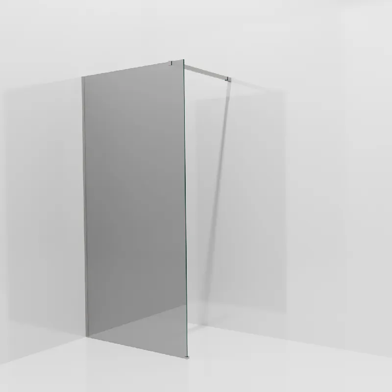 Balmani Modular douche à l‘italienne 100 x 200 cm, Verre miroir reflex, Profil Brushed Inox