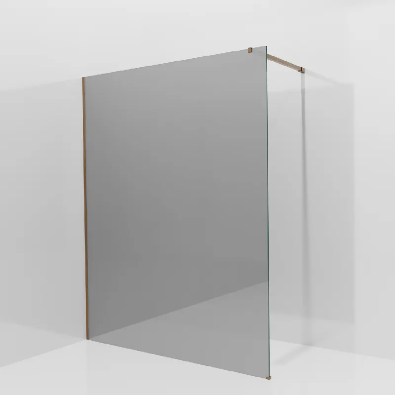 Balmani Modular douche à l‘italienne 160 x 200 cm, Verre miroir reflex, Profil Brushed Rosegold