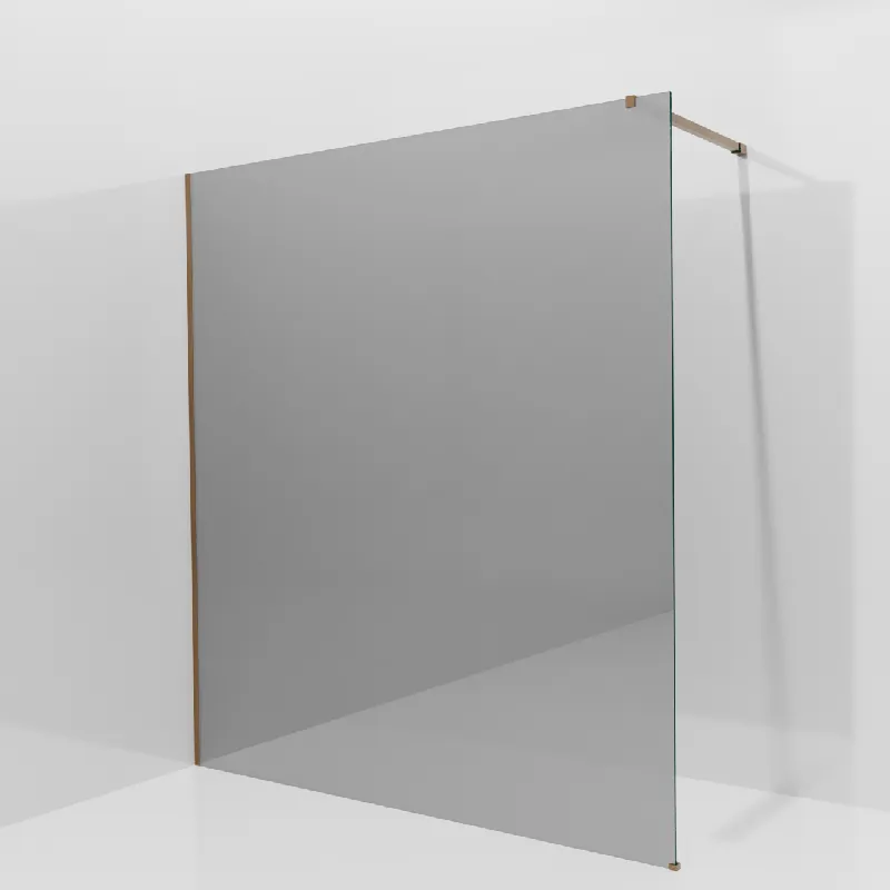 Balmani Modular douche à l‘italienne 180 x 200 cm, Verre miroir reflex, Profil Brushed Rosegold