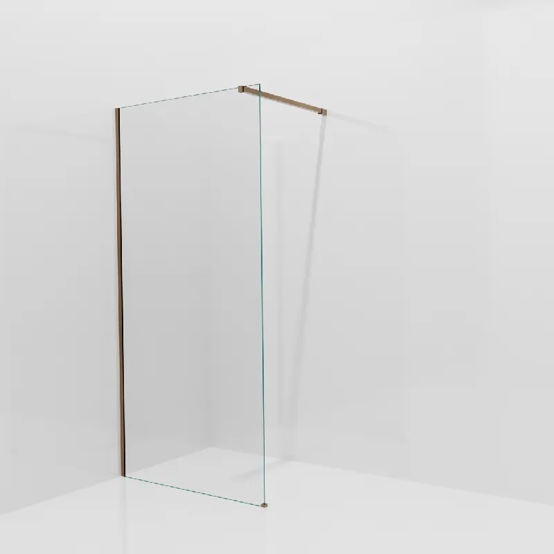 Balmani Modular douche à l‘italienne 100 x 200 cm, Verre extra transparent, avec coating, Profil Brushed Rosegold