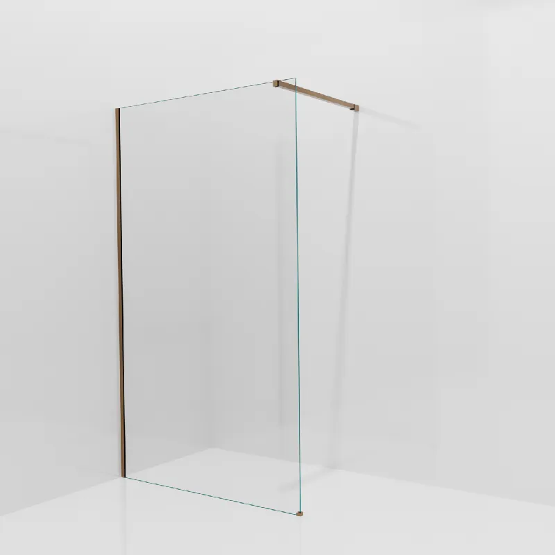 Balmani Modular douche à l‘italienne 120 x 200 cm, Verre extra transparent, avec coating, Profil Brushed Rosegold