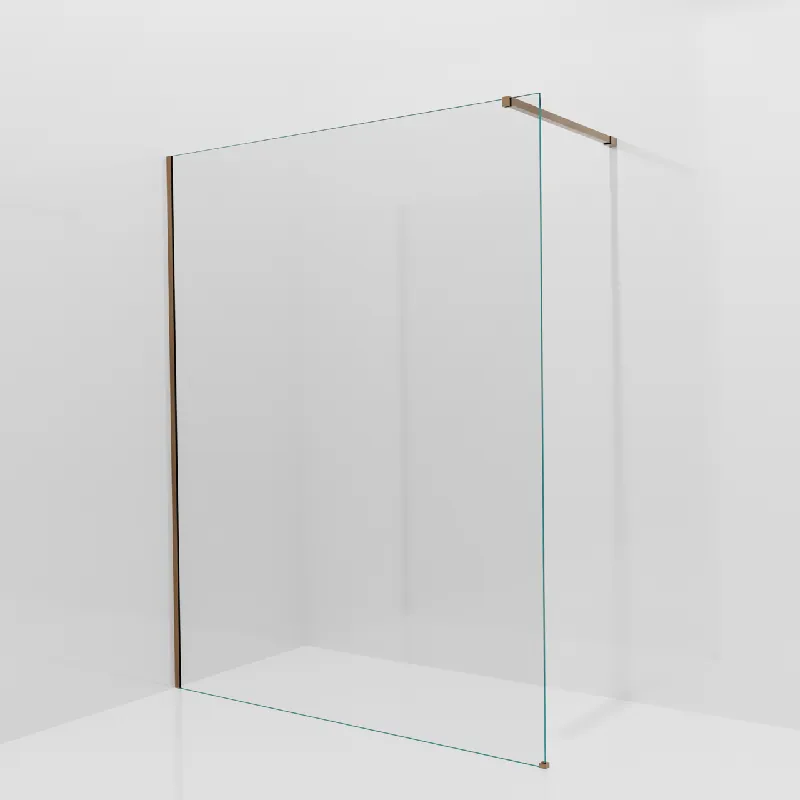 Balmani Modular douche à l‘italienne 160 x 200 cm, Verre extra transparent, avec coating, Profil Brushed Rosegold