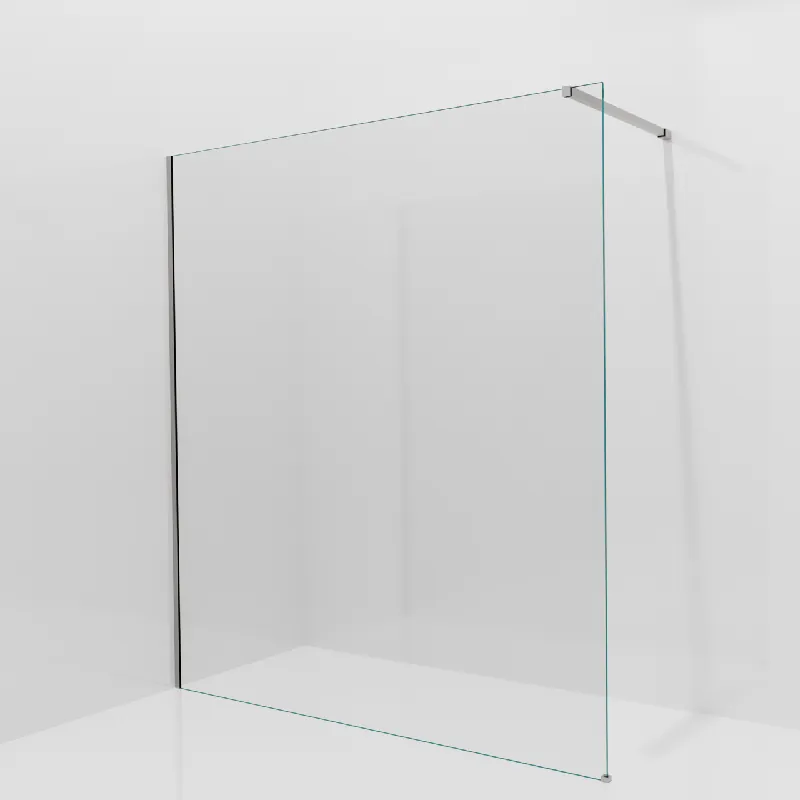 Balmani Modular douche à l‘italienne 180 x 200 cm, Verre extra transparent, avec coating, Profil Brushed Inox
