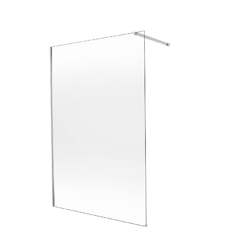 Balmani Modular douche à l‘italienne 140 x 200 cm, Permafrost, avec coating, Profil Brushed Inox