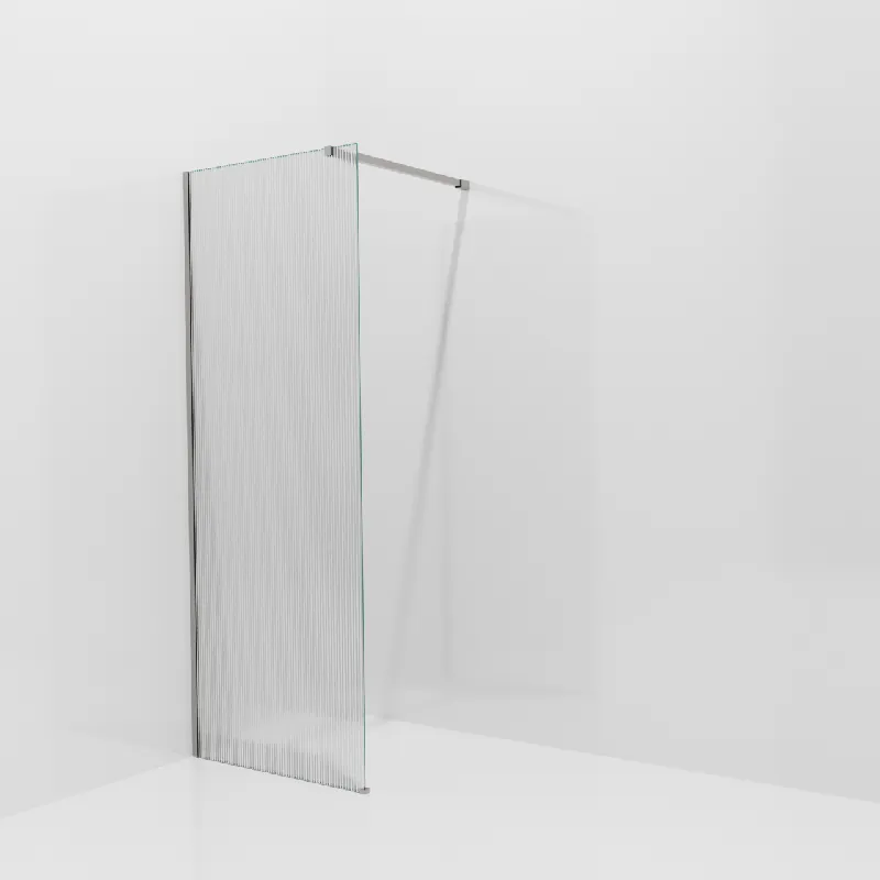 Balmani Modular douche à l‘italienne 80 x 200 cm, Ribs, avec coating, Profil Brushed Inox