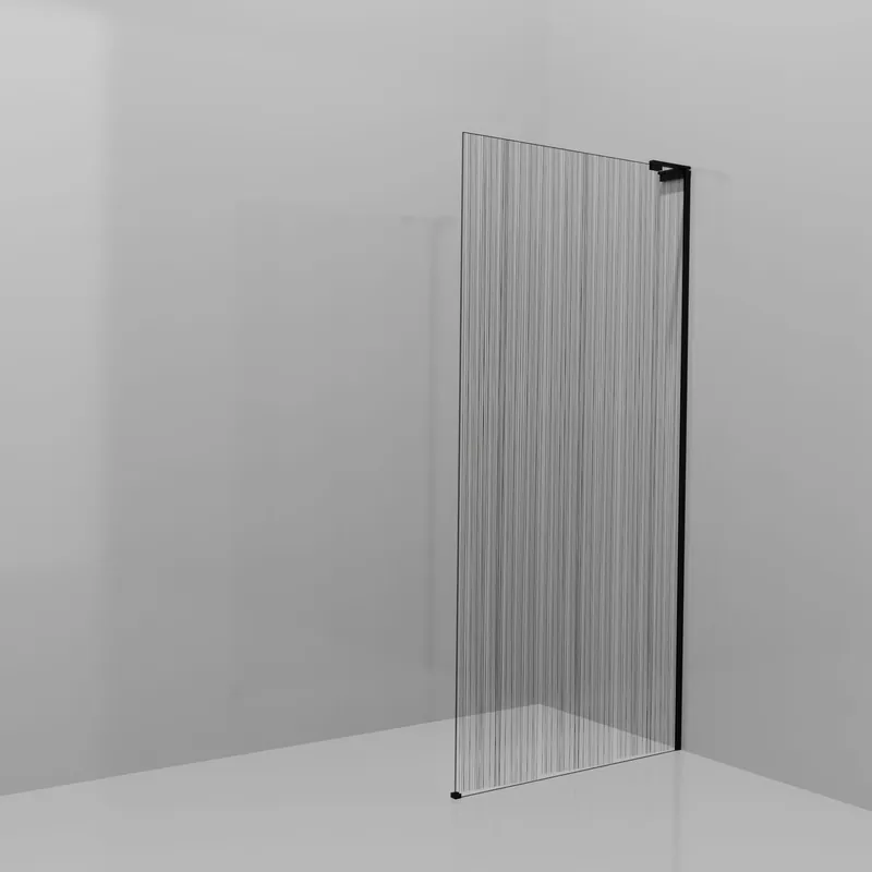 Balmani Modular douche à l‘italienne 100 x 200 cm, Mikado, Profil Noir mat avec L-Shape