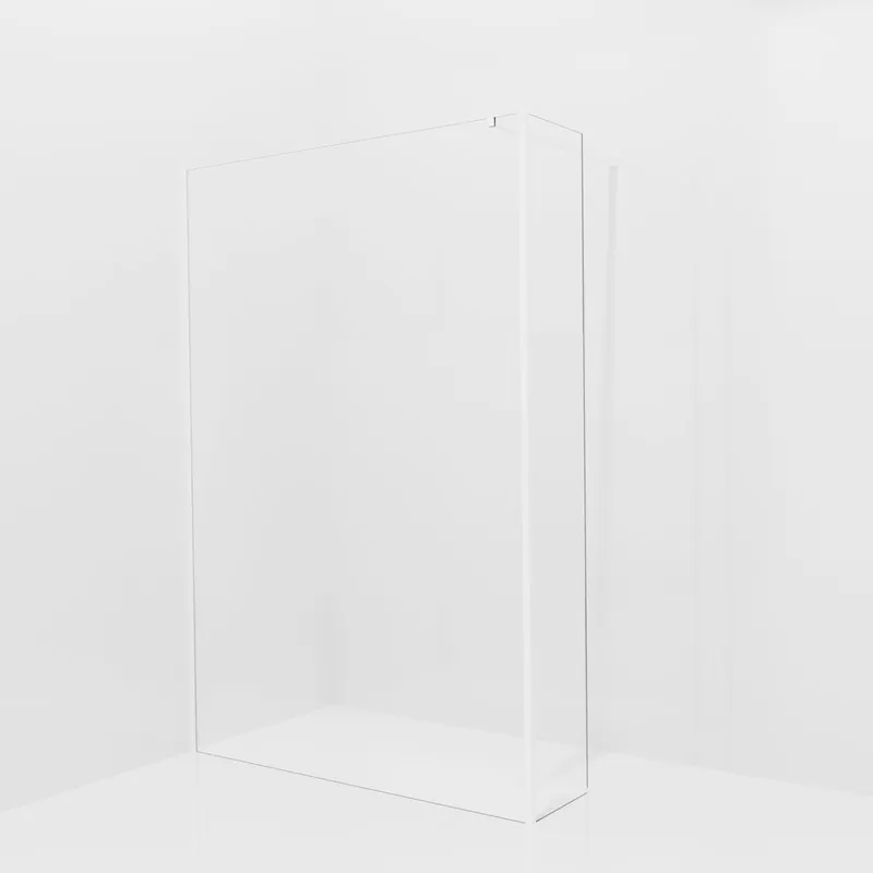 Balmani Modular douche à l‘italienne avec paroi latérale fixe 140 x 200 cm, Verre transparent avec bande mate, Profil Blanc mat