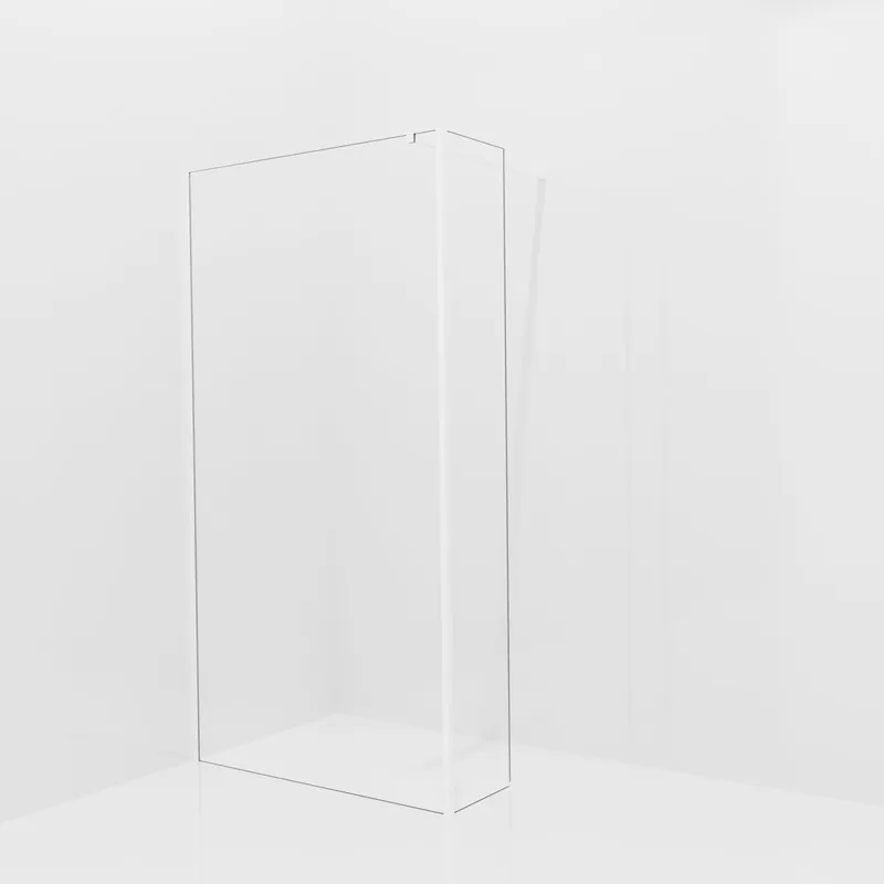 Balmani Modular douche à l‘italienne avec paroi latérale fixe 110 x 200 cm, Verre transparent, Profil Blanc mat