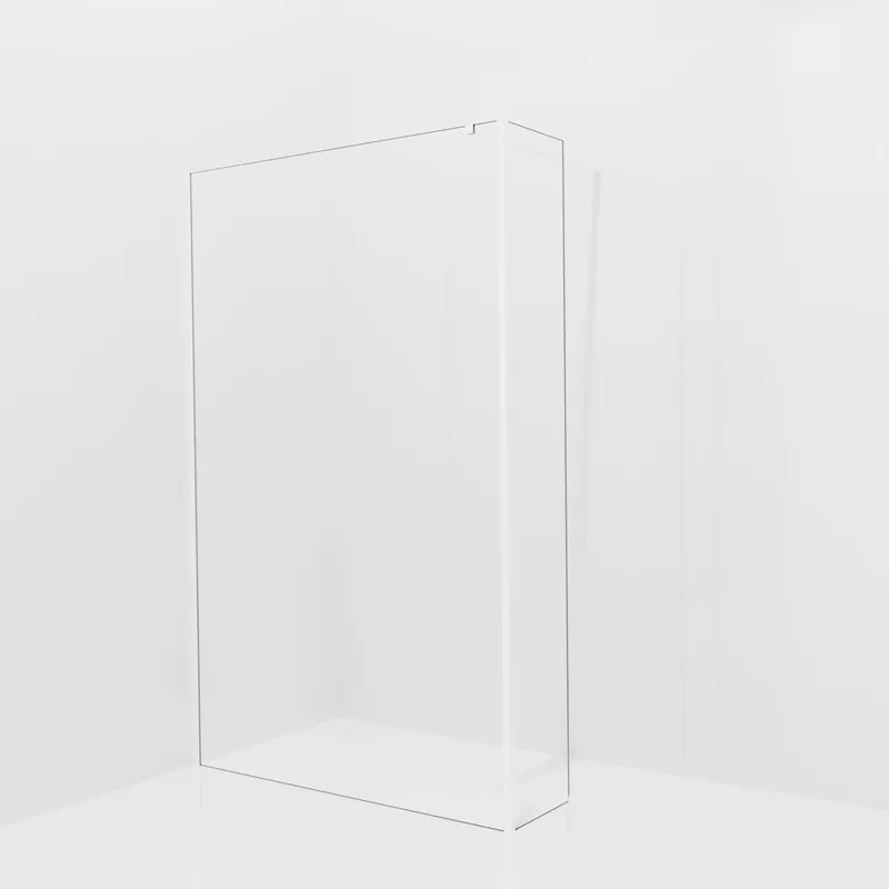 Balmani Modular douche à l‘italienne avec paroi latérale fixe 130 x 200 cm, Verre transparent, Profil Blanc mat