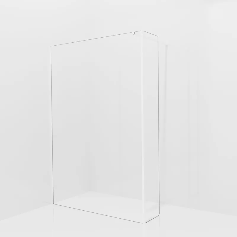 Balmani Modular douche à l‘italienne avec paroi latérale fixe 140 x 200 cm, Verre transparent, Profil Blanc mat