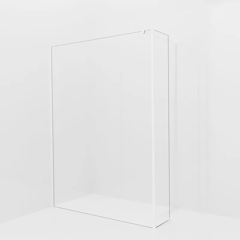 Balmani Modular douche à l‘italienne avec paroi latérale fixe 150 x 200 cm, Verre transparent, Profil Blanc mat