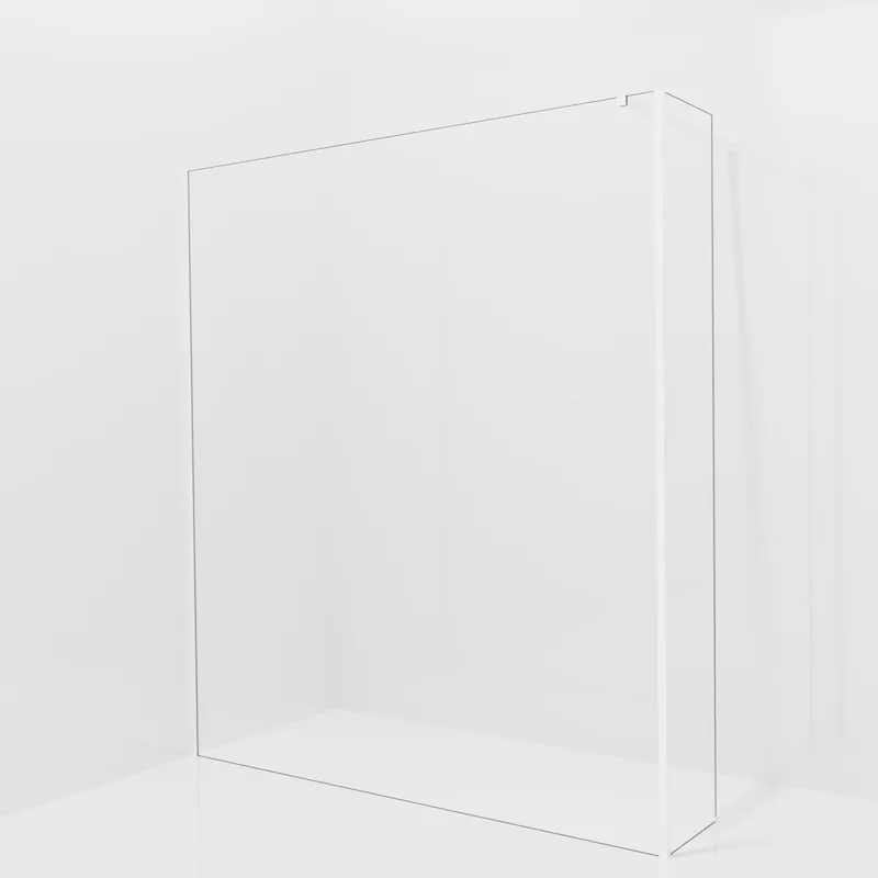 Balmani Modular douche à l‘italienne avec paroi latérale fixe 180 x 200 cm, Verre transparent, Profil Blanc mat