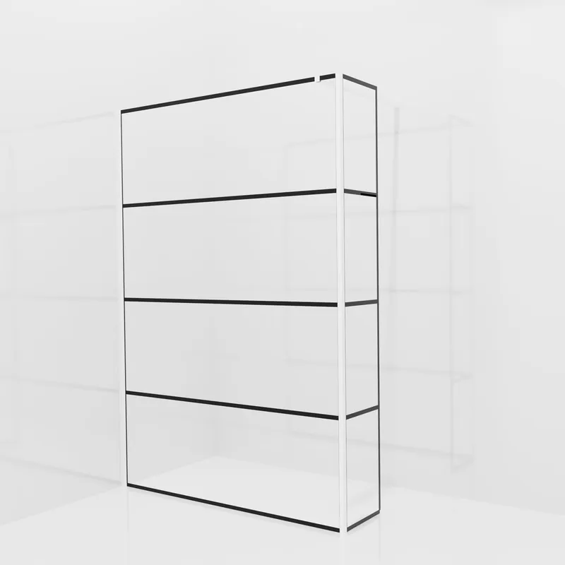 Balmani Modular douche à l‘italienne avec paroi latérale fixe 140 x 200 cm, Lined, Profil Blanc mat