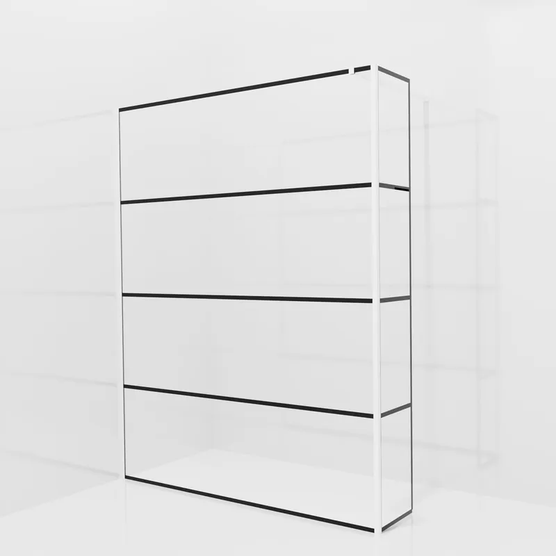 Balmani Modular douche à l‘italienne avec paroi latérale fixe 160 x 200 cm, Lined, Profil Blanc mat