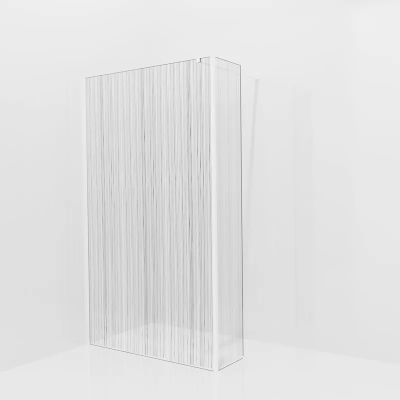 Balmani Modular douche à l‘italienne avec paroi latérale fixe 120 x 200 cm, Mikado, Profil Blanc mat