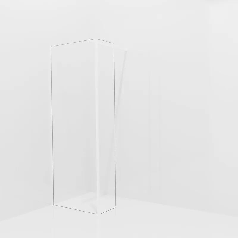 Balmani Modular douche à l‘italienne avec paroi latérale fixe 80 x 200 cm, Verre extra transparent, avec coating, Profil Blanc mat
