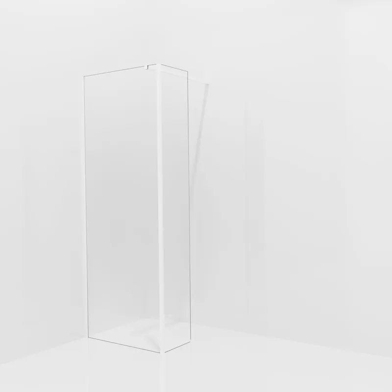 Balmani Modular douche à l‘italienne avec paroi latérale fixe 80 x 200 cm, Permafrost, avec coating, Profil Blanc mat