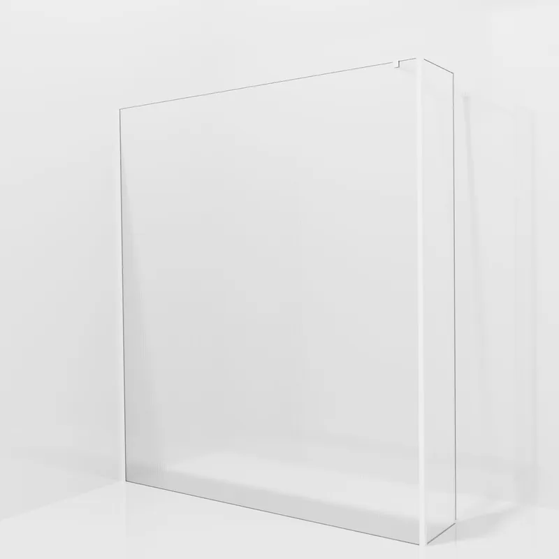 Balmani Modular douche à l‘italienne avec paroi latérale fixe 180 x 200 cm, Ribs, avec coating, Profil Blanc mat