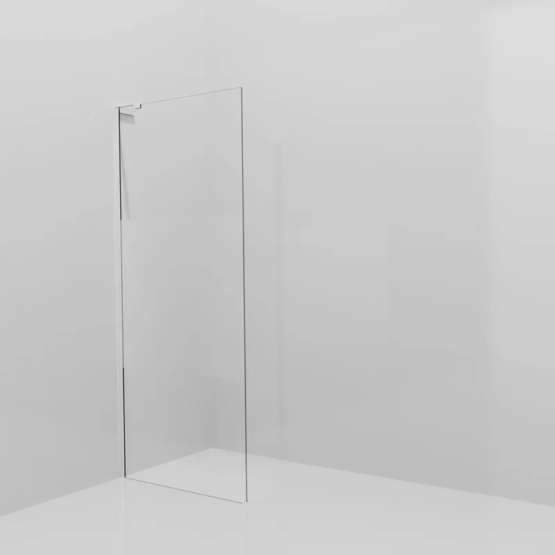 Balmani Modular douche à l‘italienne 90 x 200 cm, Verre transparent avec bande matte, avec coating, Profil Chrome brillant avec L-Shape