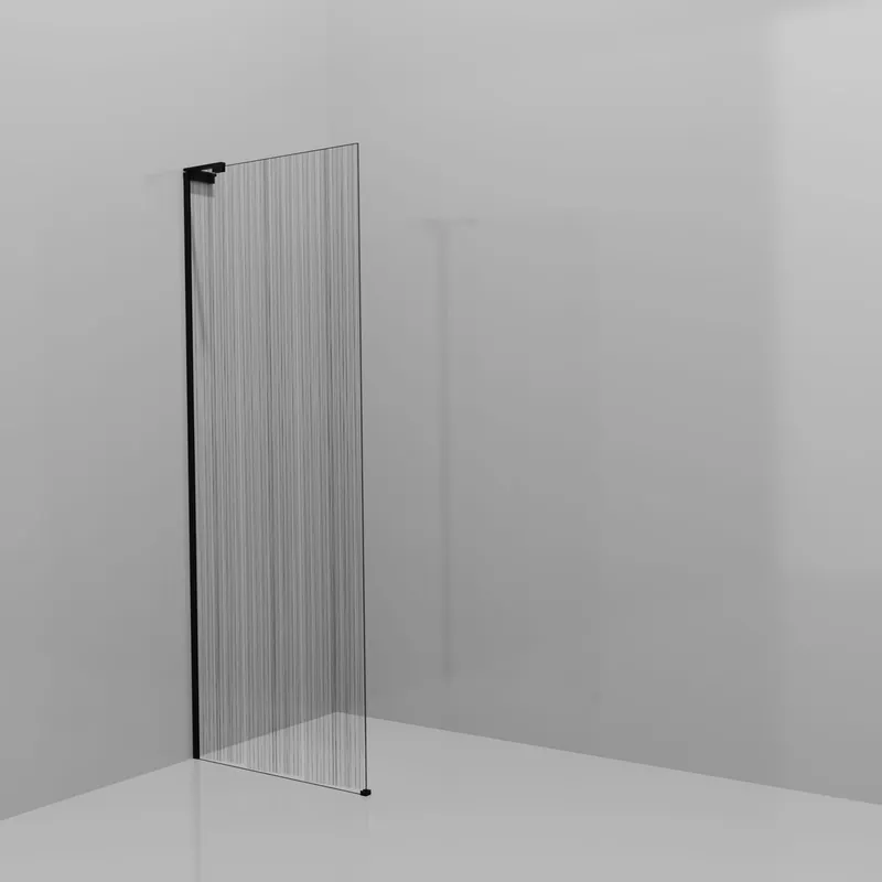 Balmani Modular douche à l‘italienne 80 x 200 cm, Mikado, avec coating, Profil Noir mat avec L-Shape