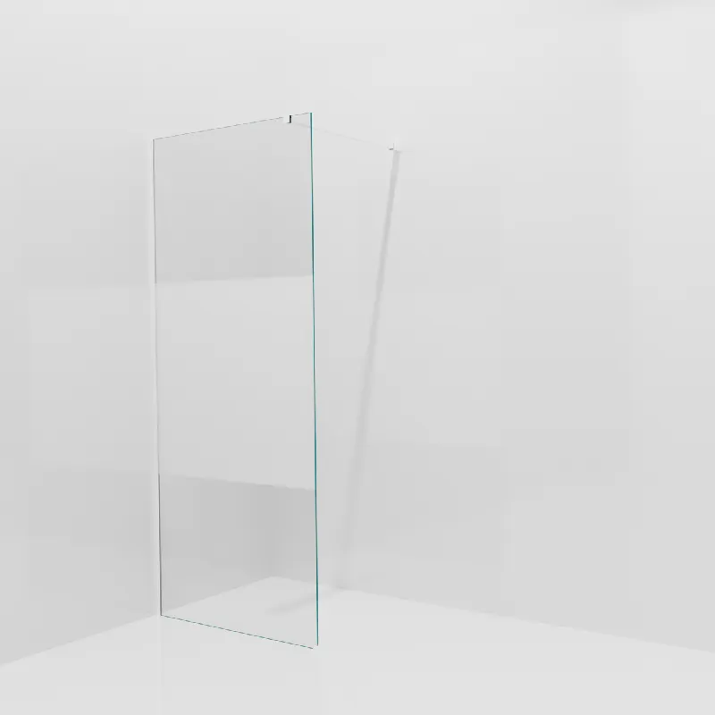 Balmani Modular douche à l‘italienne 90 x 200 cm, Verre transparent avec bande mate, avec coating, Profil Blanc mat