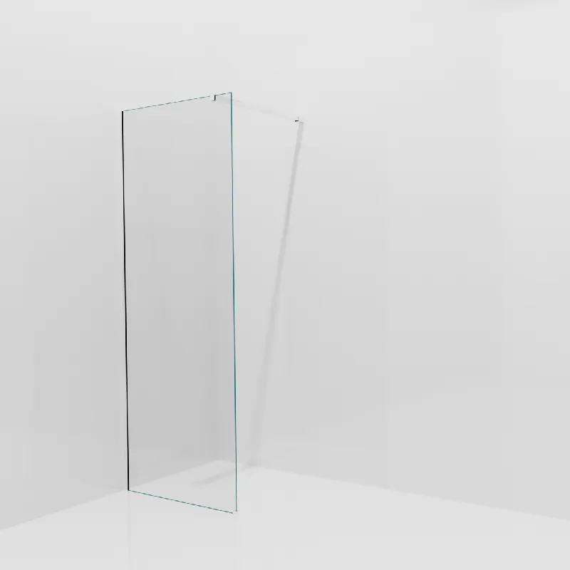 Balmani Modular douche à l‘italienne 80 x 200 cm, Verre transparent, avec coating, Profil Chrome brillant
