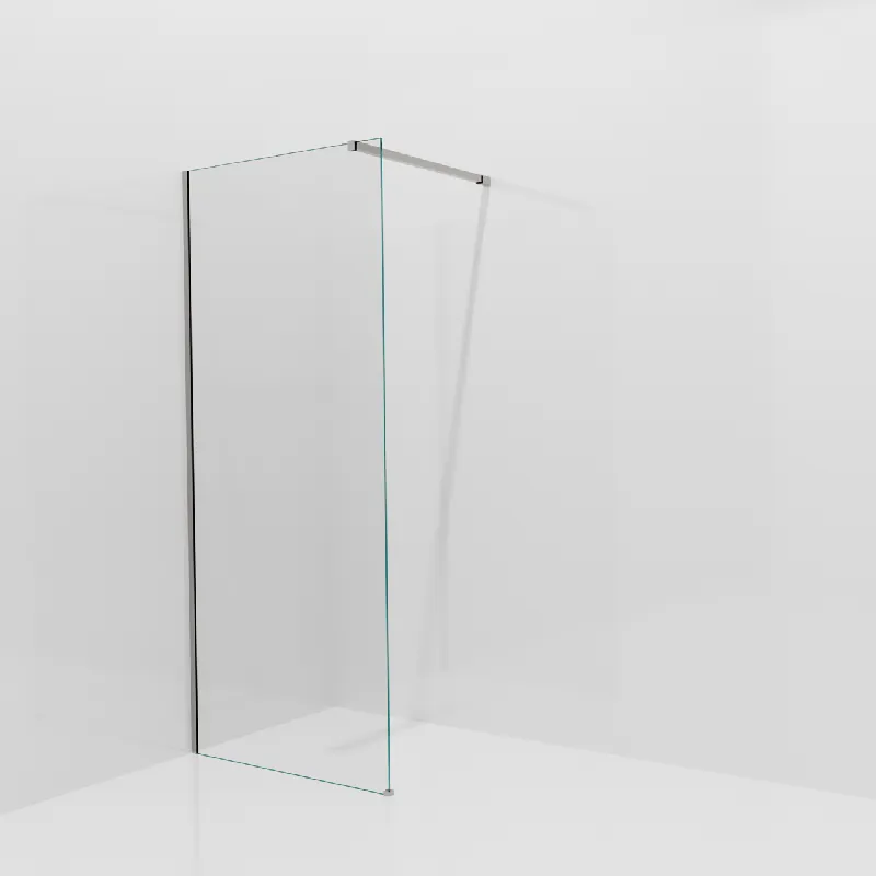 Balmani Modular douche à l‘italienne 90 x 200 cm, Verre transparent, avec coating, Profil Brushed Inox