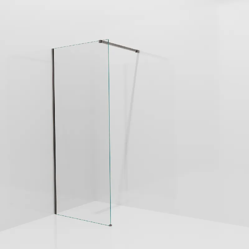 Balmani Modular douche à l‘italienne 90 x 200 cm, Verre transparent, avec coating, Profil Brushed GunMetal