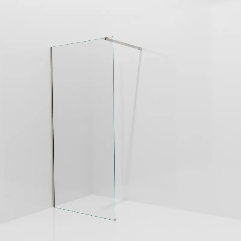 Balmani Modular douche à l‘italienne 100 x 200 cm, Verre transparent, avec coating, Profil Brushed CoolMetal