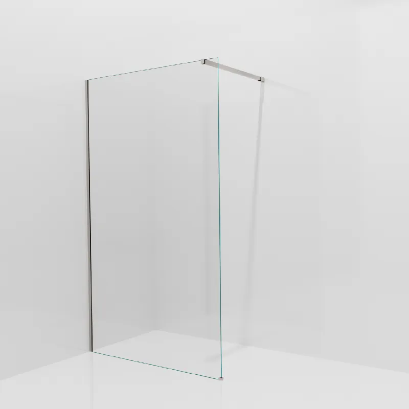 Balmani Modular douche à l‘italienne 120 x 200 cm, Verre transparent, avec coating, Profil Brushed CoolMetal