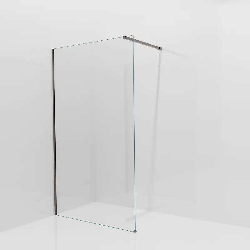 Balmani Modular douche à l‘italienne 120 x 200 cm, Verre transparent, avec coating, Profil Brushed GunMetal