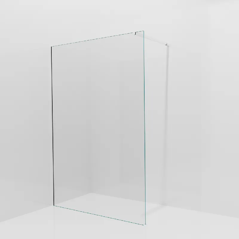 Balmani Modular douche à l‘italienne 140 x 200 cm, Verre transparent, avec coating, Profil Chrome brillant
