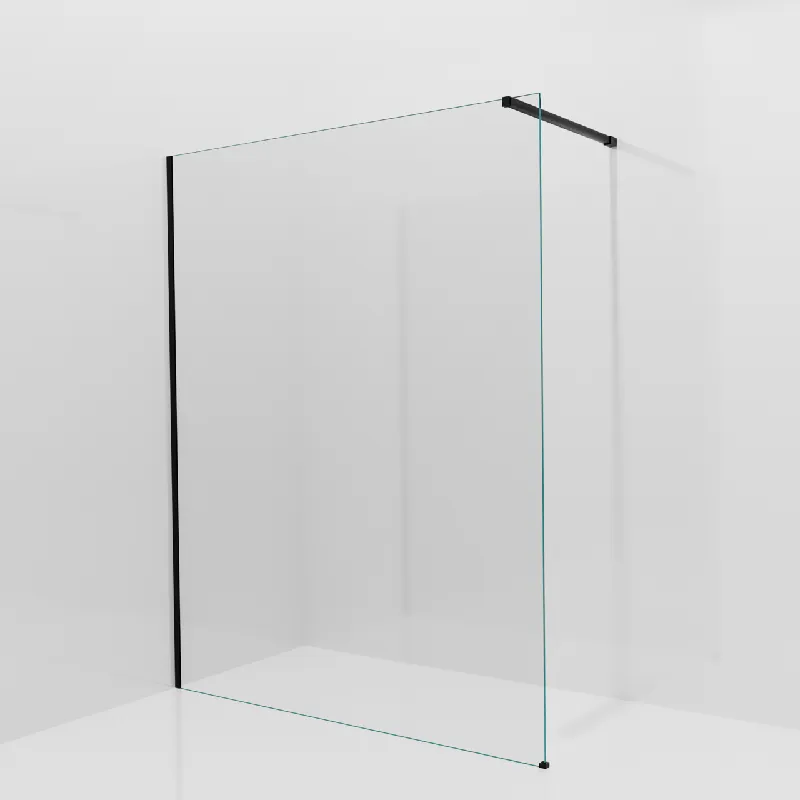 Balmani Modular douche à l‘italienne 160 x 200 cm, Verre transparent, avec coating, Profil Noir mat
