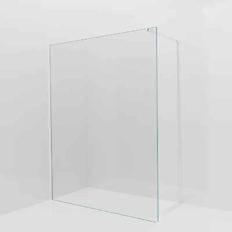 Balmani Modular douche à l‘italienne 160 x 200 cm, Verre transparent, avec coating, Profil Blanc mat
