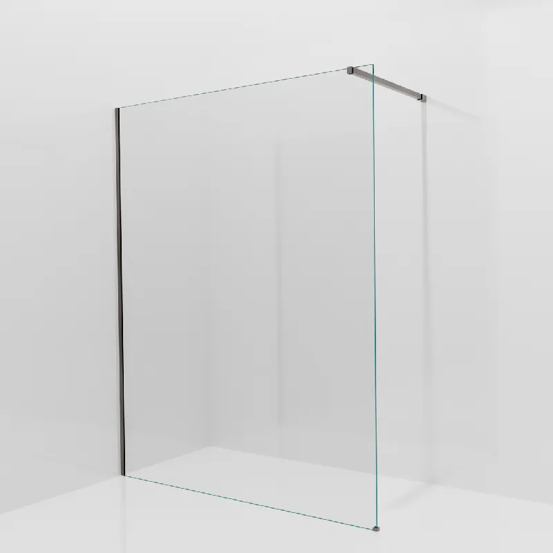 Balmani Modular douche à l‘italienne 160 x 200 cm, Verre transparent, avec coating, Profil Brushed GunMetal