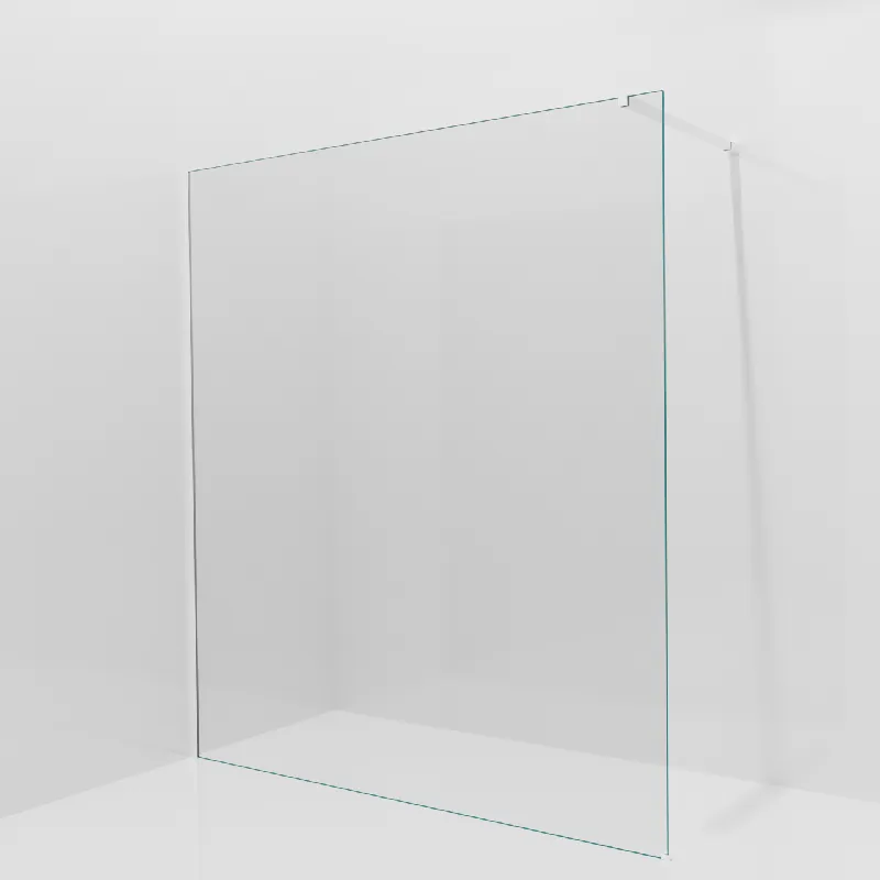 Balmani Modular douche à l‘italienne 180 x 200 cm, Verre transparent, avec coating, Profil Blanc mat