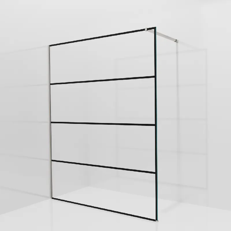 Balmani Modular douche à l‘italienne 160 x 200 cm, Lined, avec coating, Profil Brushed CoolMetal