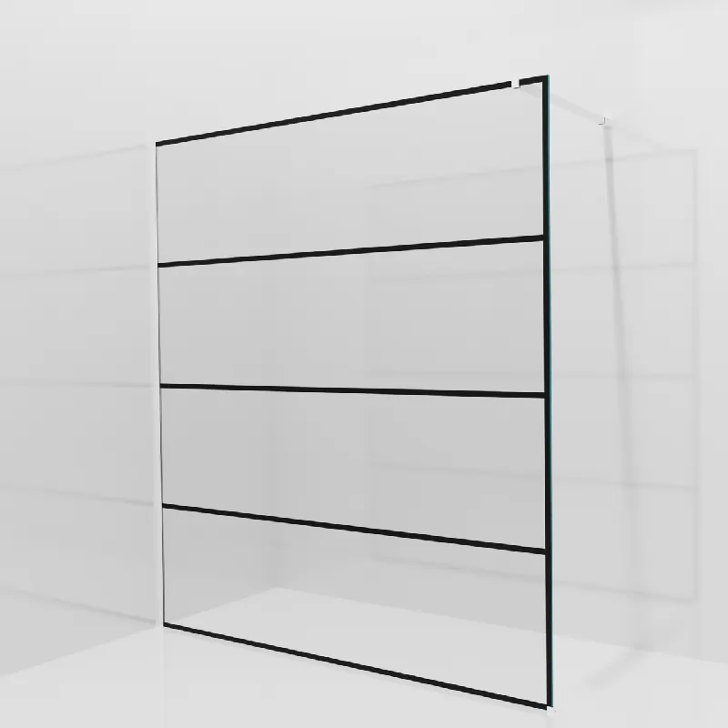 Balmani Modular douche à l‘italienne 180 x 200 cm, Lined, avec coating, Profil Blanc mat
