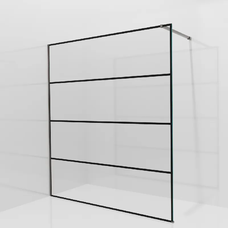 Balmani Modular douche à l‘italienne 180 x 200 cm, Lined, avec coating, Profil Brushed GunMetal